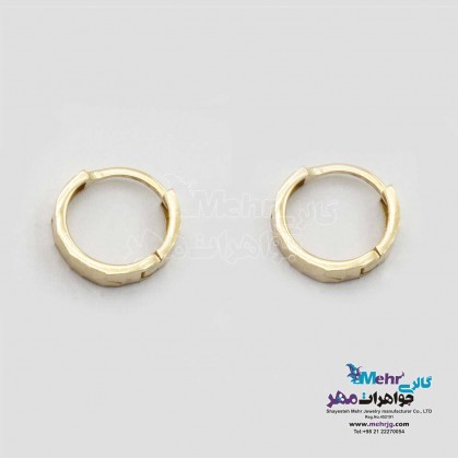 Gold earrings - ring design-ME1142